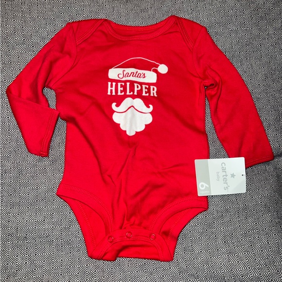 NEW Carters Santa Helper flock print 🎅🏼 onsie - Picture 1 of 4